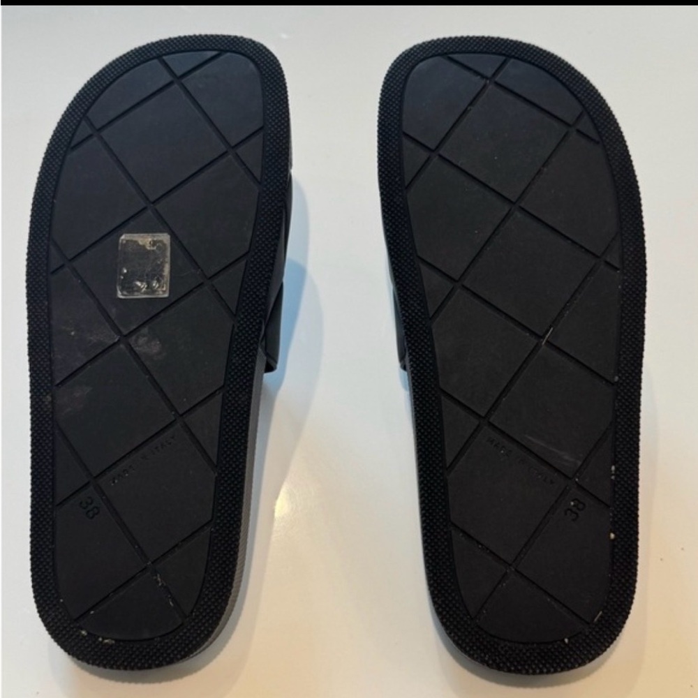 Bottega Veneta Black Quilted Slide Sandals - Picture 3 of 3